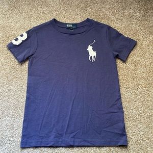 Polo by Ralph, Lauren boys T-shirt oversized logo navy blue 6